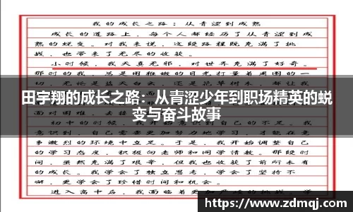田宇翔的成长之路：从青涩少年到职场精英的蜕变与奋斗故事